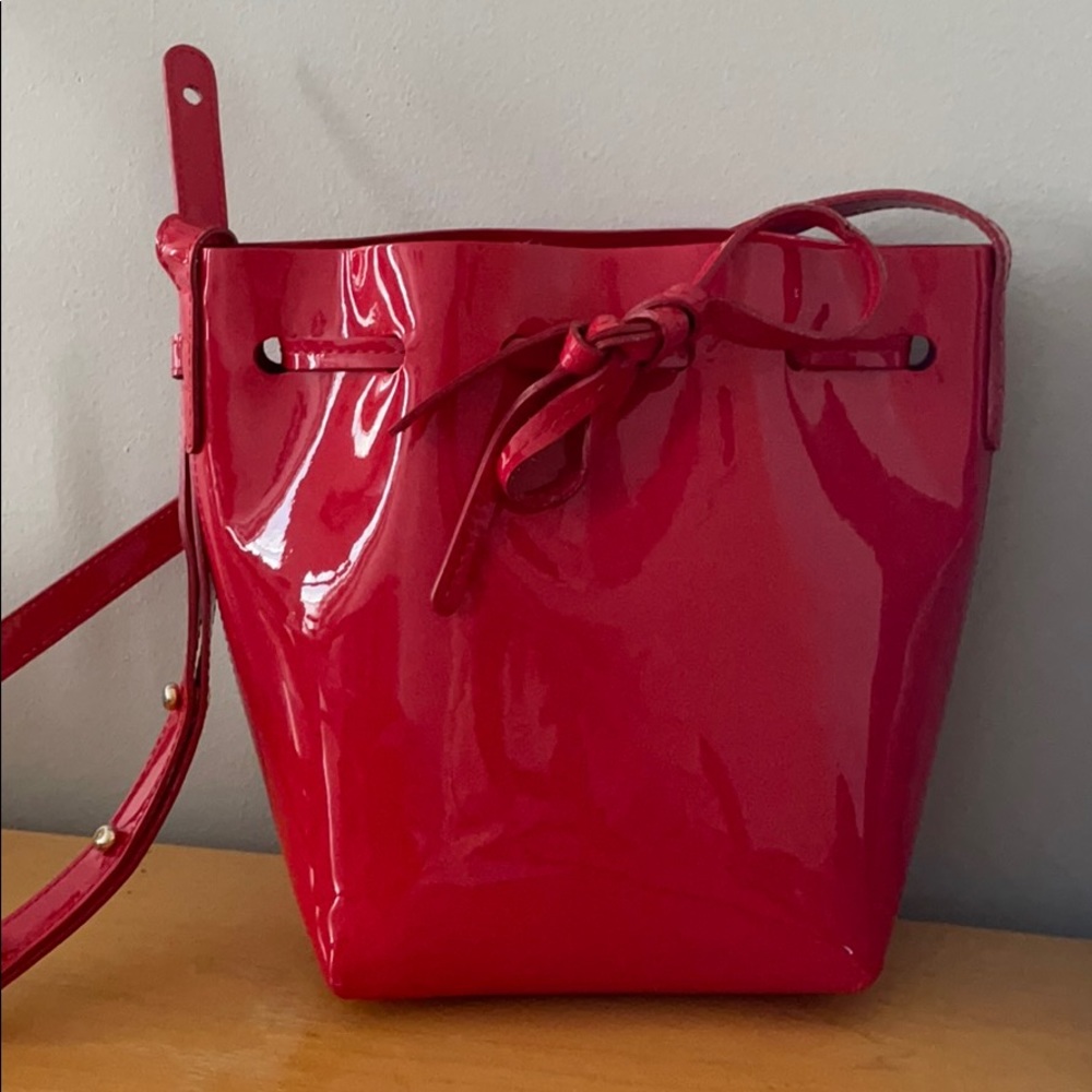 Mansur Gavriel Patent Bucket Bag